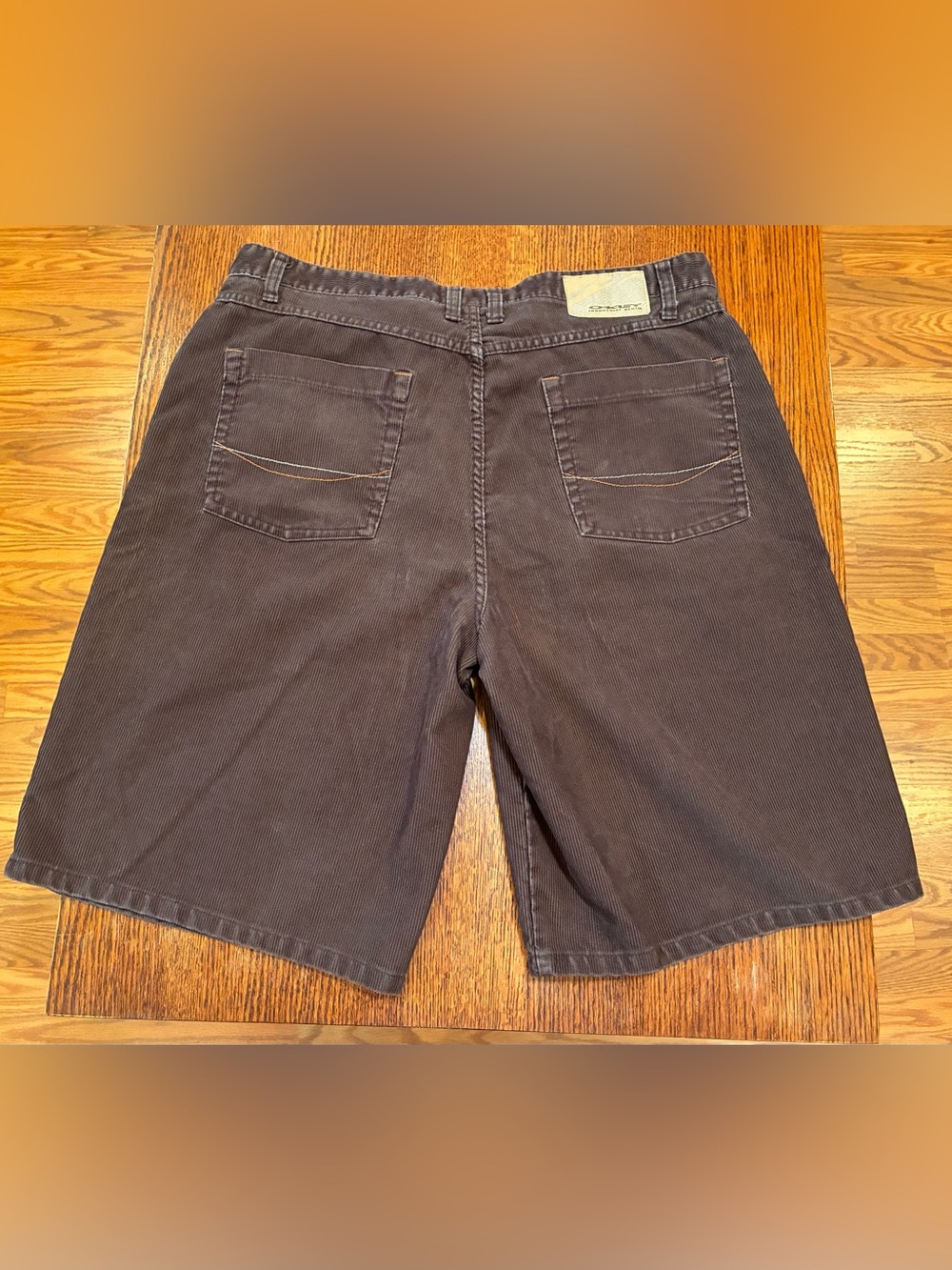 Y2K Oakley Corduroy Shorts Men's Size 36 Brown Skate Surf Streetwear 2007 - Picture 5 of 9